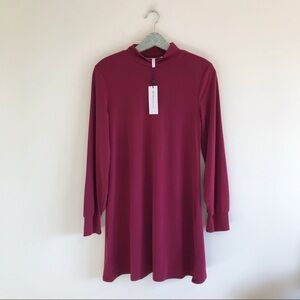 BCBGeneration | Mock-Neck A-Line Dress Pink